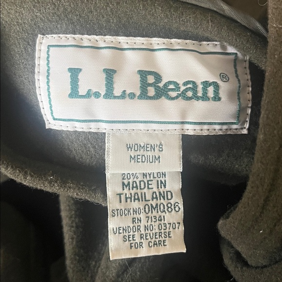 Vintage 90’s LL BEAN Wool Anorak Hoodie size medium - Picture 3 of 4